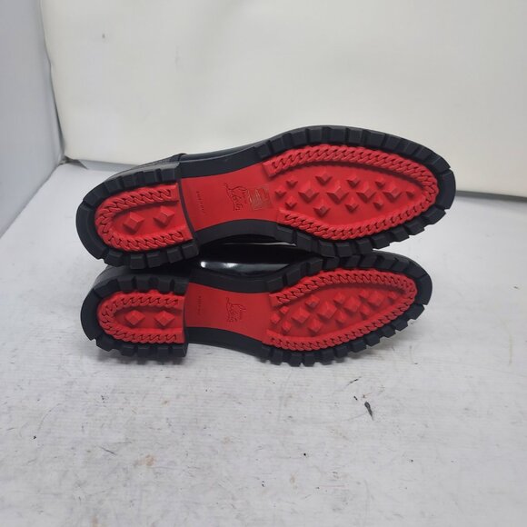 Christian Louboutin Black CL Logo Lace Up Boot - Picture 2 of 10